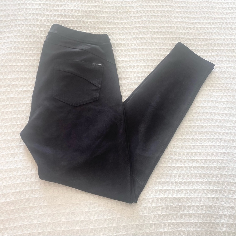 Sanctuary Black faux suede leggings size Large